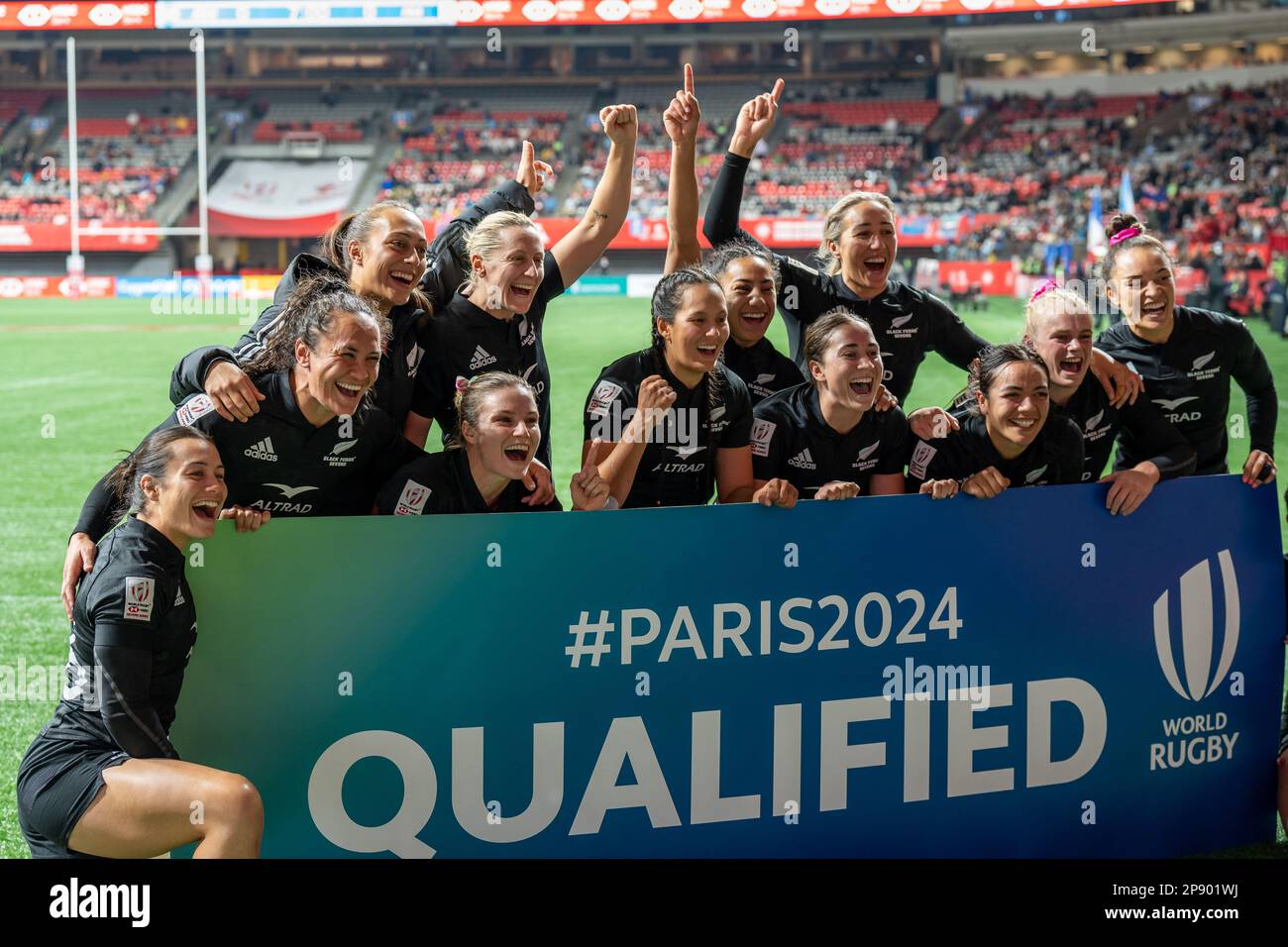 Vancouver, Kanada. 5. März 2023. Das neuseeländische FrauenRugbyTeam