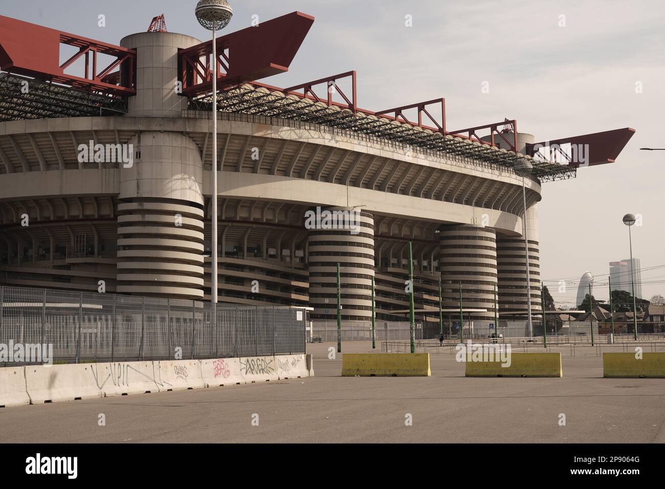 Blick auf das San Siro Stadion, Mailand Stockfoto