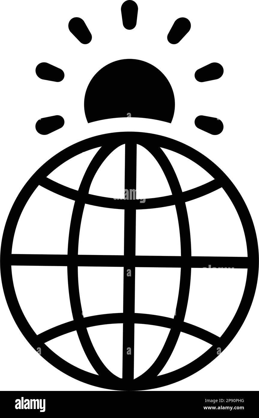 Symbol für globale Erwärmung. Verwendung für kommerzielle, Printmedien, Web oder jede Art von Design-Projekten. Stock Vektor