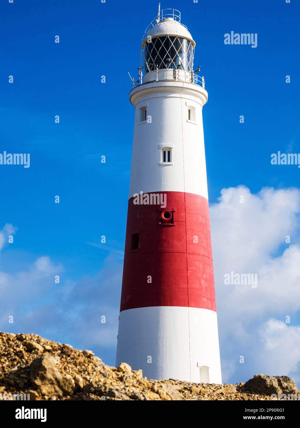 Portland Bill Lighthouse an der Jurassic Coast in Dorset. Stockfoto
