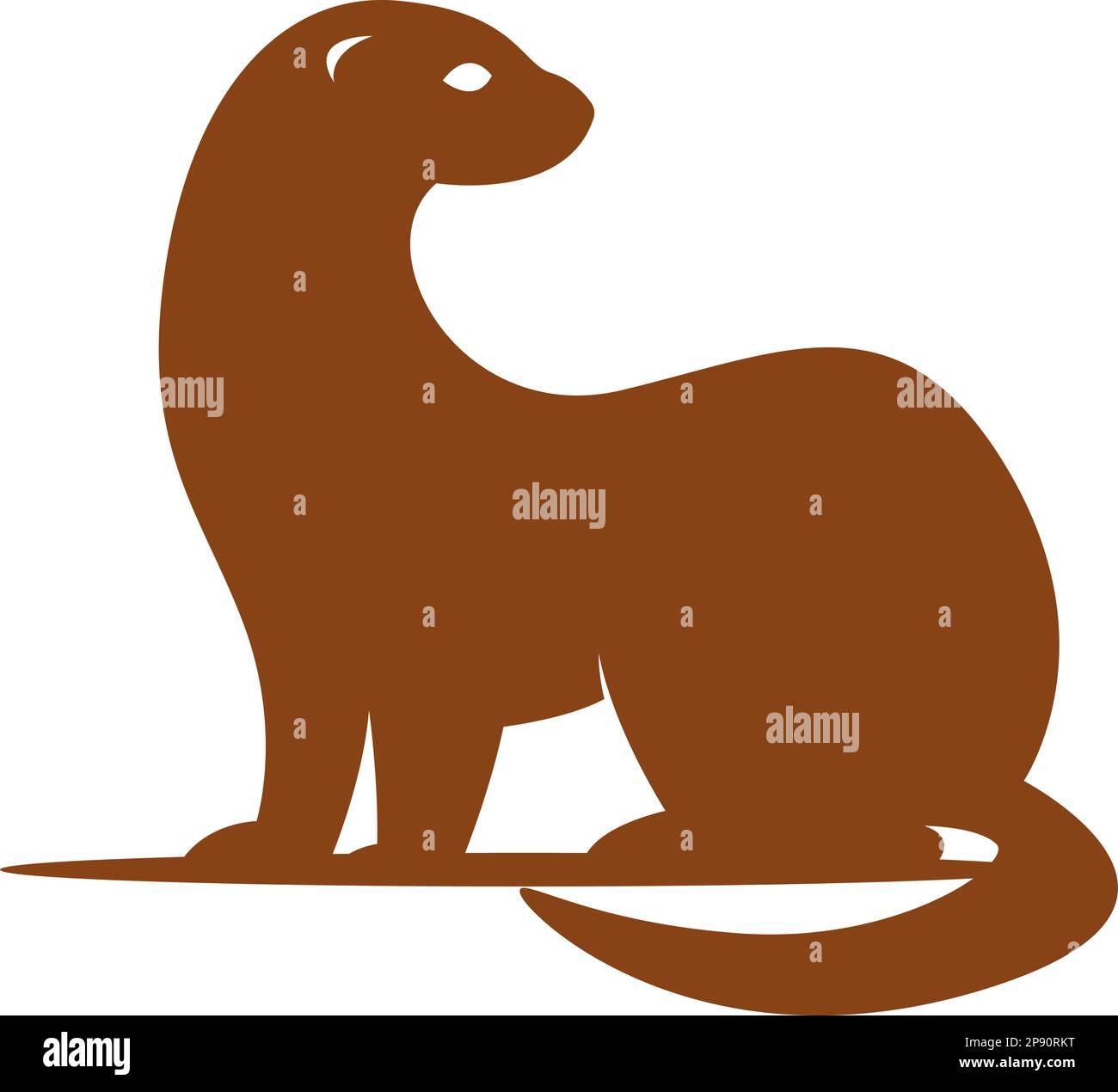 Otter Icon Logo-Design-Illustration Stock Vektor