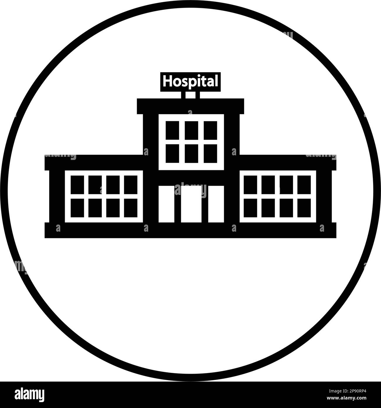 Klinik, Krankenhaus Symbol / Vektorgrafiken. Verwendung für kommerzielle, Printmedien, Web oder jede Art von Design-Projekten. Stock Vektor