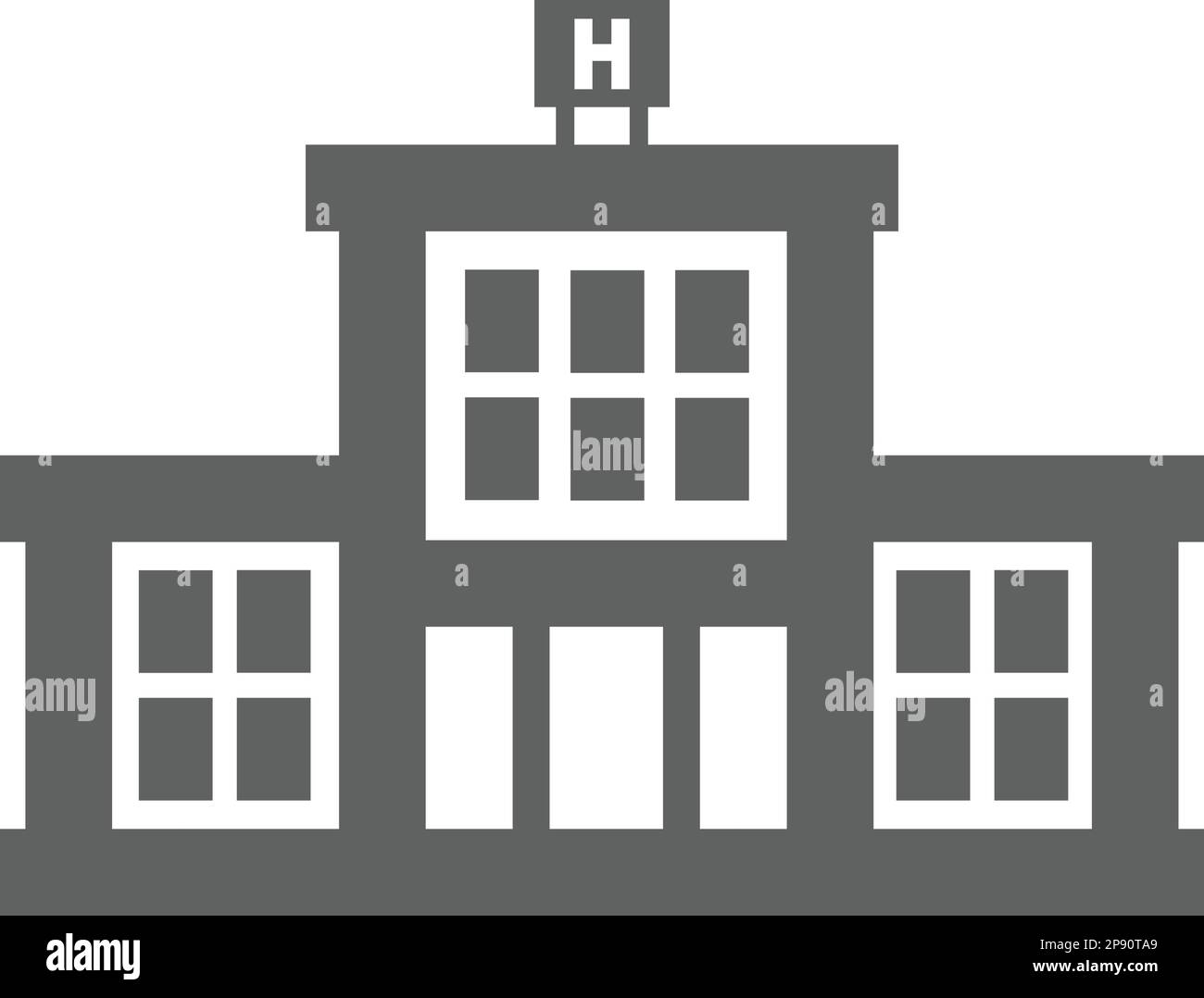 Klinik, Krankenhaus Symbol / Vektorgrafiken. Verwendung für kommerzielle, Printmedien, Web oder jede Art von Design-Projekten. Stock Vektor