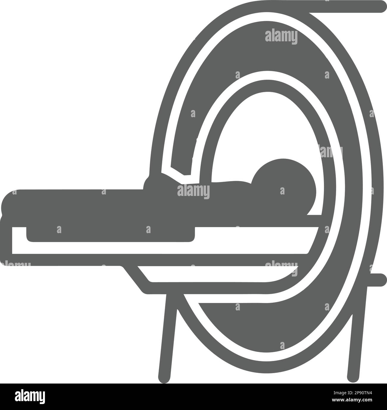 Symbol für MRT-Messung. Verwendung für kommerzielle, Printmedien, Web oder jede Art von Design-Projekten. Stock Vektor