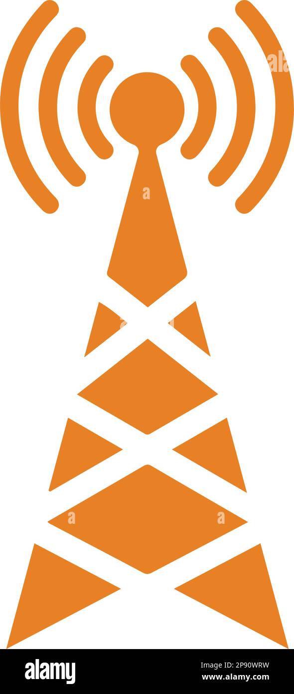 Kommunikation, Netzwerk, Tower-Symbol, Vektorgrafiken für verschiedene Anwendungen. Stock Vektor