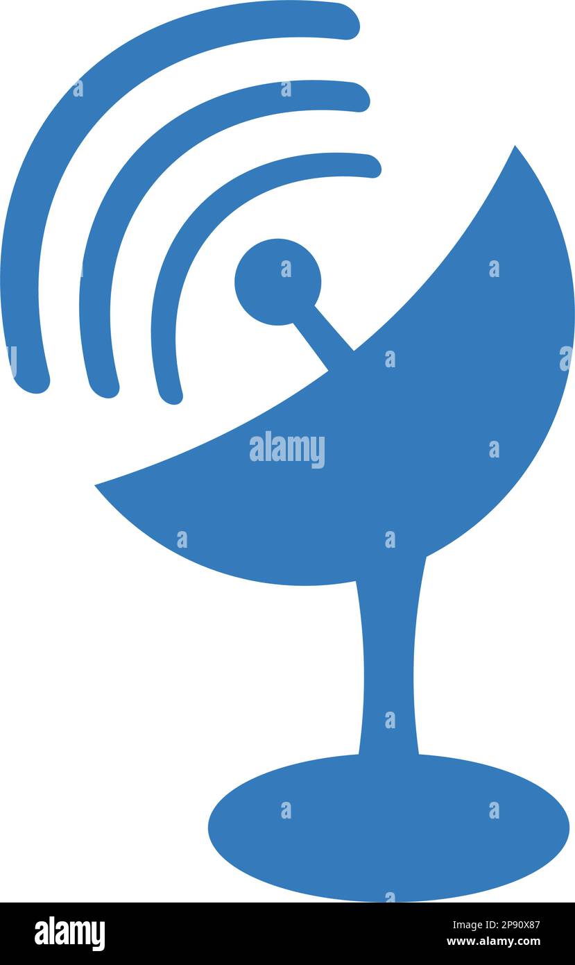 Symbol für Antenne, Schale, Satellit. Wunderschöne, sorgfältig gestaltete Ikone. Gut organisierte und editierbare Vektor für alle Verwendungen. Stock Vektor