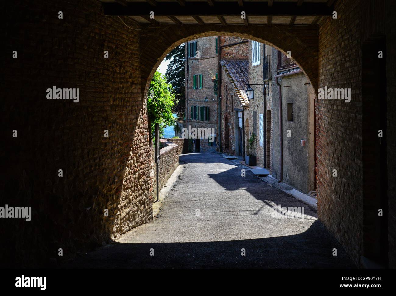 Città della Pieve (Italien) - Eine eindrucksvolle Altstadt in der Provinz Perugia, Umbrien, mit Renaissance-Architektur. Hier ist das historische Zentrum Stockfoto