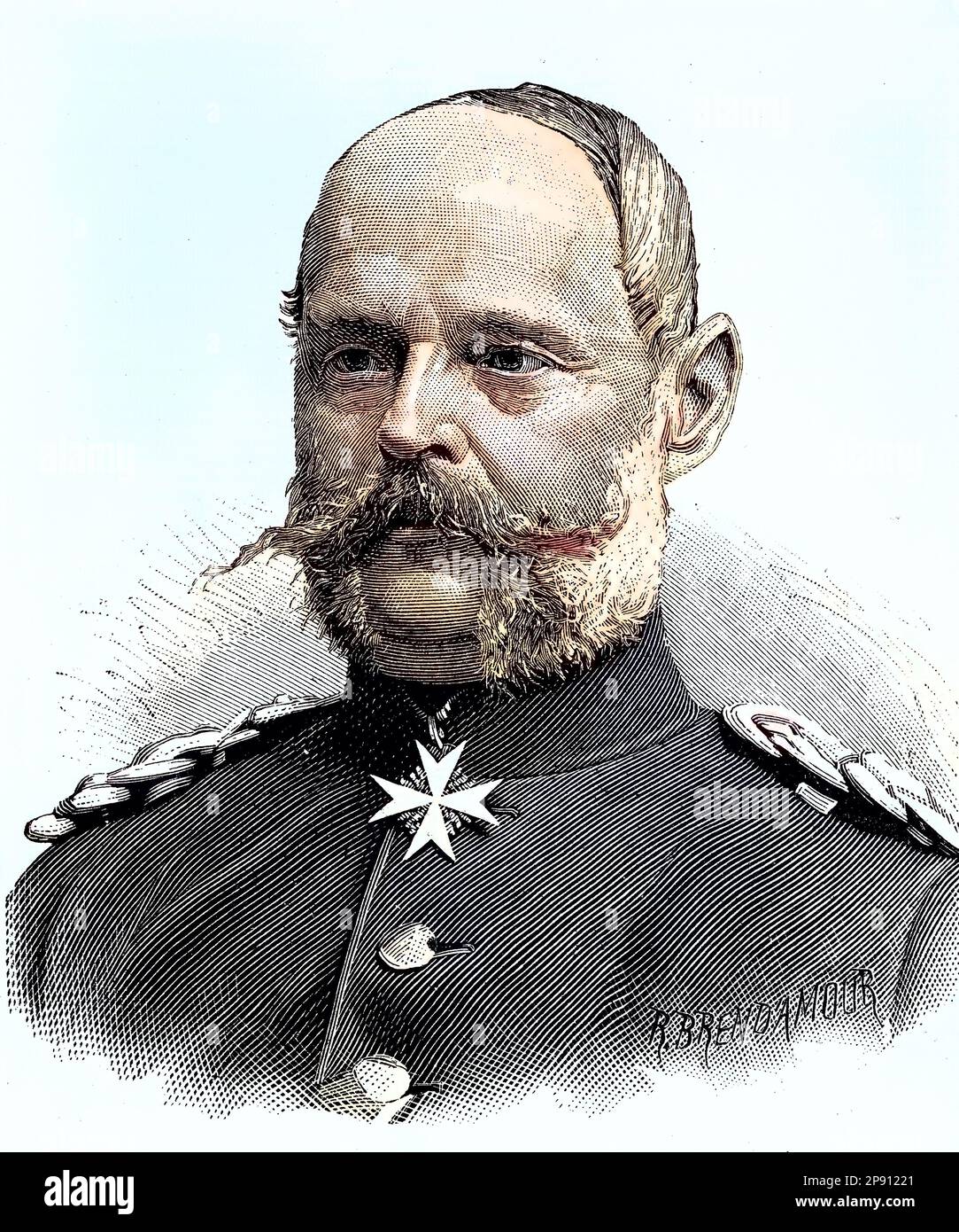 Alexander August Wilhelm von Pape, 1813 - 1895, war ein königlich-preußischer Generaloberst der Infanterie mit dem besonderen Rang eines Generalfeldmarschalls, Situation zur Zeit des Deutsch-Französischen Krieges, 1870-1871, Historisch, digitales Restaurant Reproduktion von einer Vorlage aus dem 19. Hundert Stockfoto