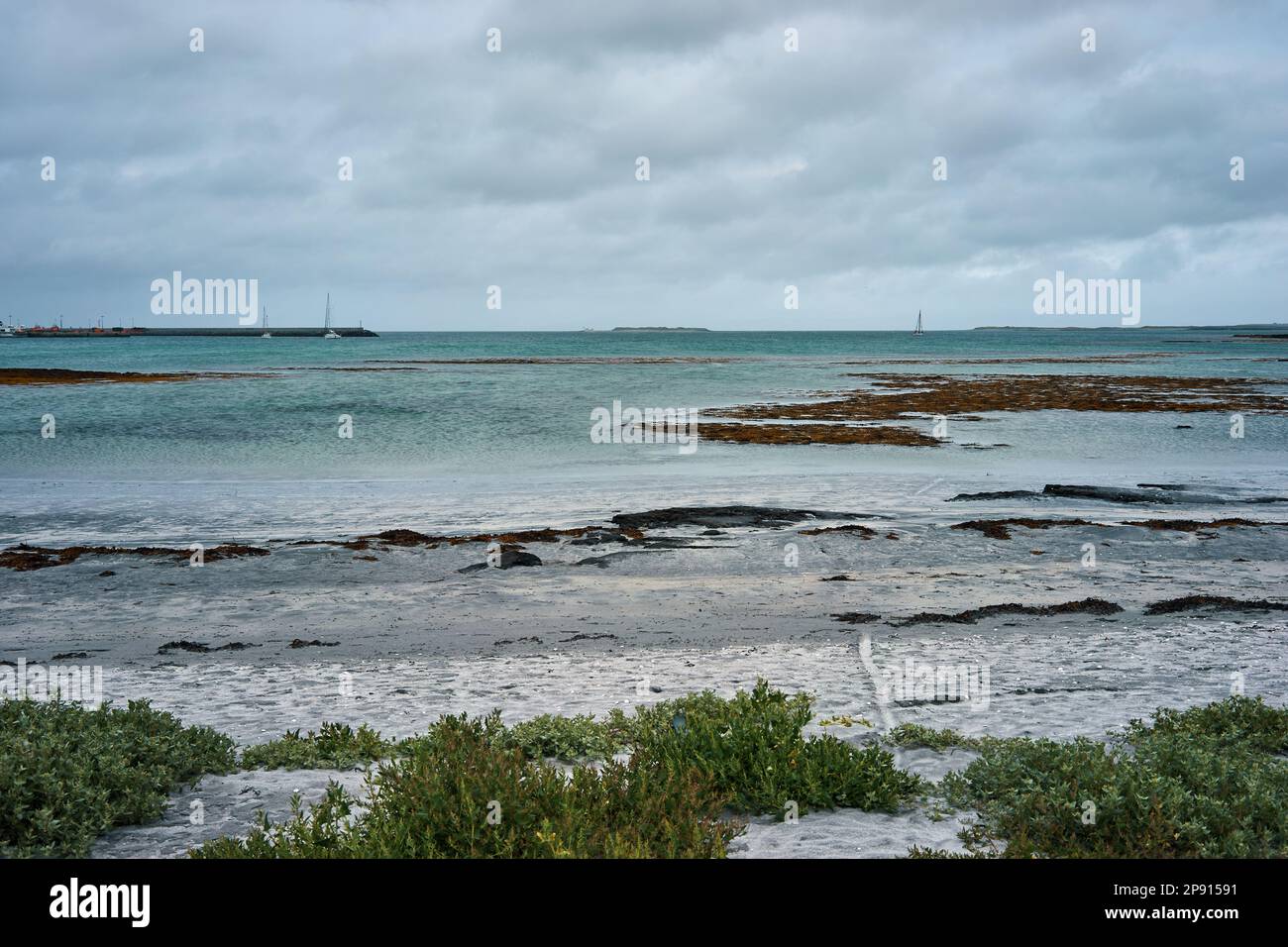 Küste von Inishmore Stockfoto