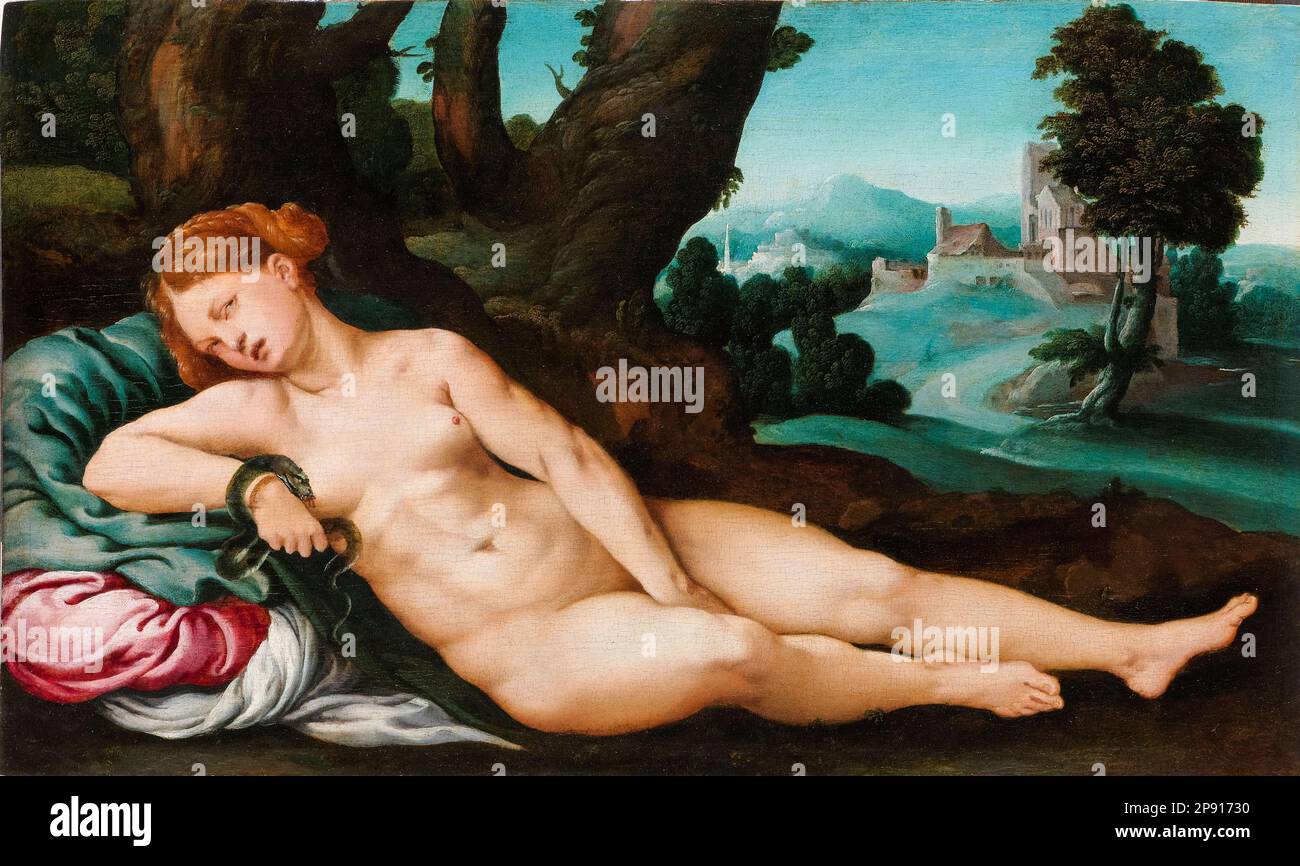 Die sterbende Kleopatra, in Öl gemalt, von Jan van Scorel, 1520-1524 Stockfoto