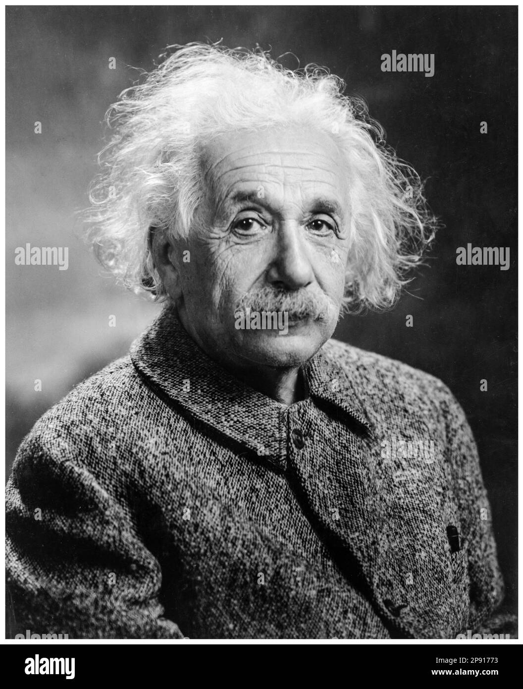 Albert Einstein (1879-1955), in Deutschland geborener theoretischer Physiker, Porträtfoto von Orren Jack Turner, ca. 1947 Stockfoto