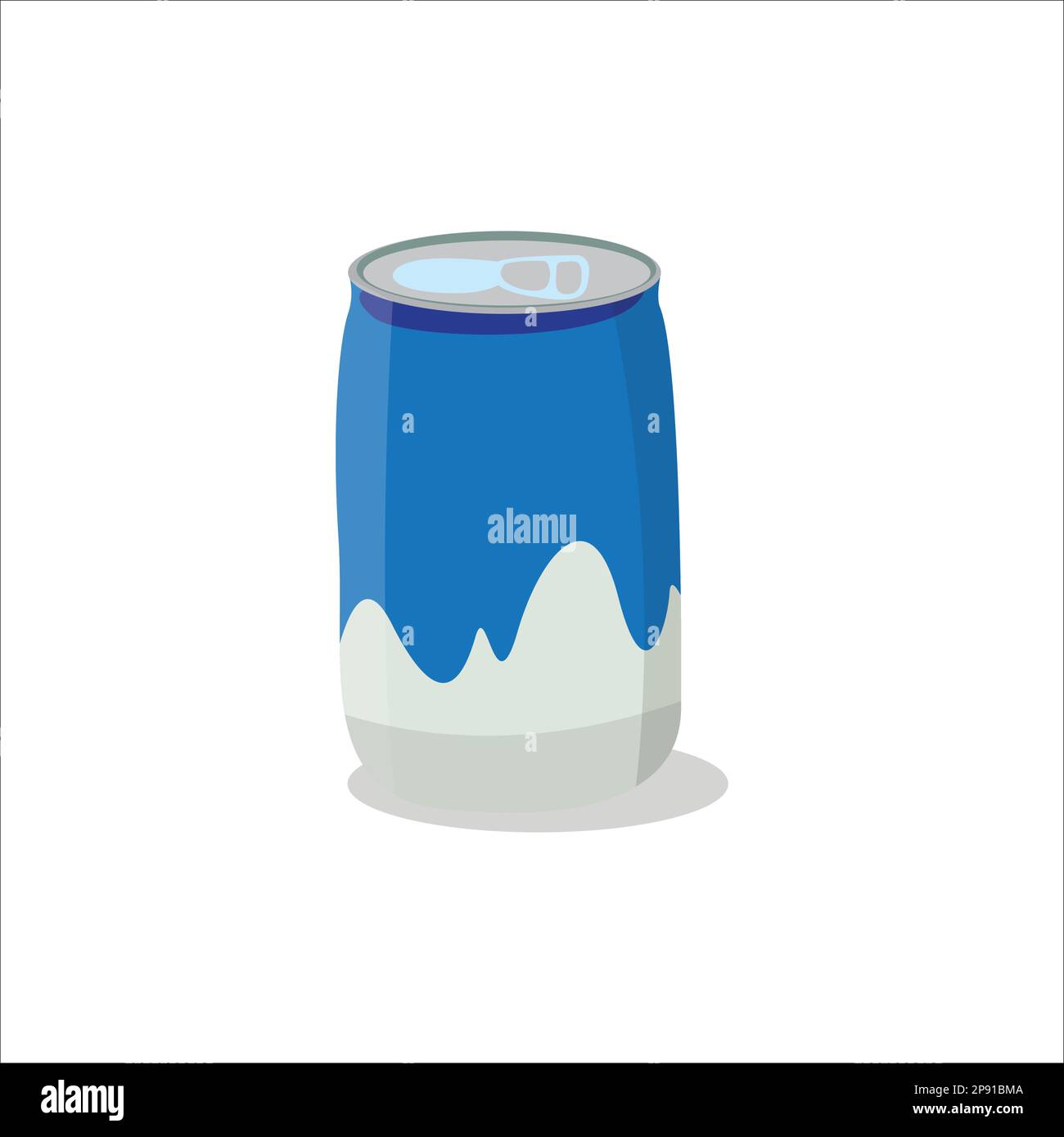 Ein Satz Soda-Symbole in farbigen Aluminiumdosen. Ein Zeichen für alkoholfreie Getränke. Vektordarstellung im Cartoon-Stil, isoliert auf weißem Hintergrund. Stock Vektor