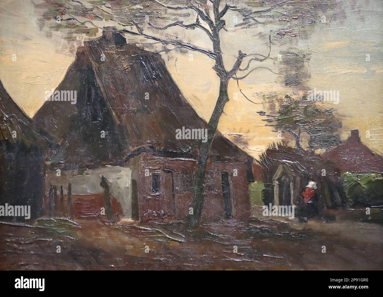 Bauernkate in Nuenen (Cottage in Nuenen) vom niederländischen Post-Impressionisten Vincent van Gogh im Wallraf-Richartz-Museum, Köln Stockfoto
