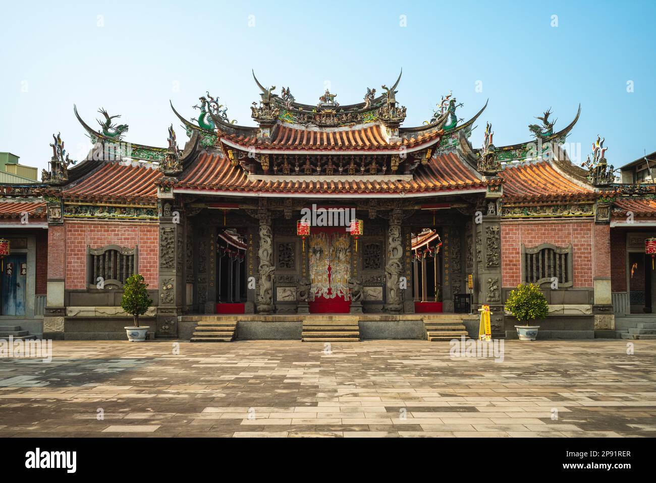 8. März 2023: Lin Family Ancestral Shrine, ein alter Schrein, der 1930 im East District, Taichung, Taiwan, erbaut wurde, wurde als Stadtdenkmal geschützt Stockfoto