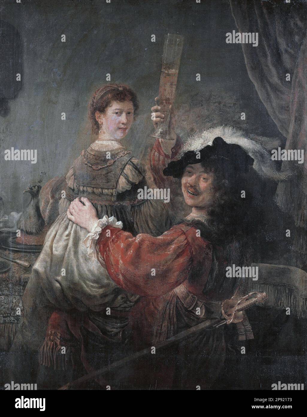 Rembrandt und Saskia im Parabel des verlorenen Sohnes um 1635 von Rembrandt Stockfoto