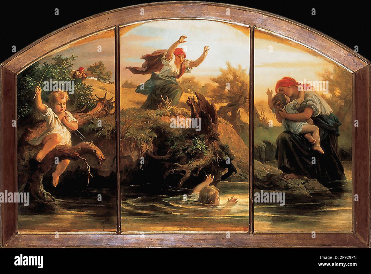 Székely Bertalan - Anyaőrség - Magyar Iskola - XIX - Székely Bertalan - Muttergarde - Ungarische Schule - 19. Jahrhundert Stockfoto