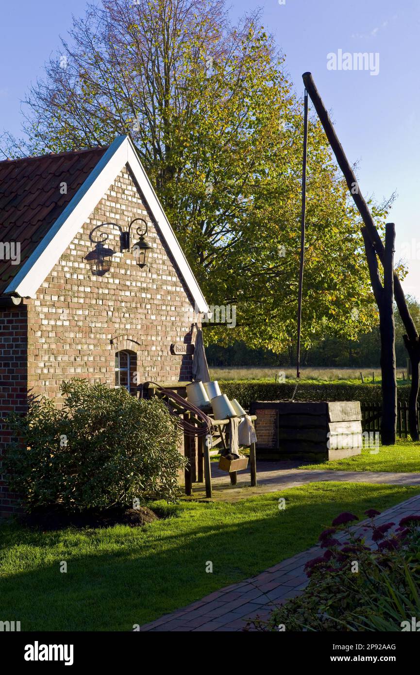 Brotbackhaus im Wiesmoor Torf- und Siedlungsmuseum, Ostfriesien, Bezirk Aurich, Deutschland Stockfoto