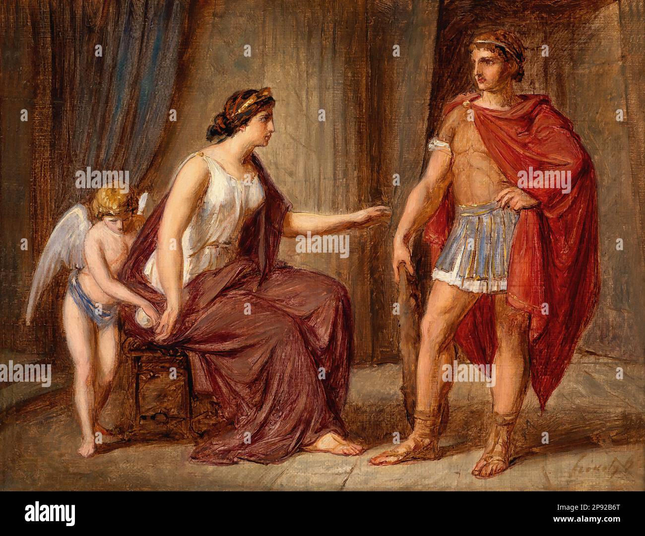 Székely Bertalan - Thészeusz és Ariadné - Magyar Iskola - XIX - Székely Bertalan - Theseus und Ariadne - Ungarische Schule - 19. Jahrhundert Stockfoto