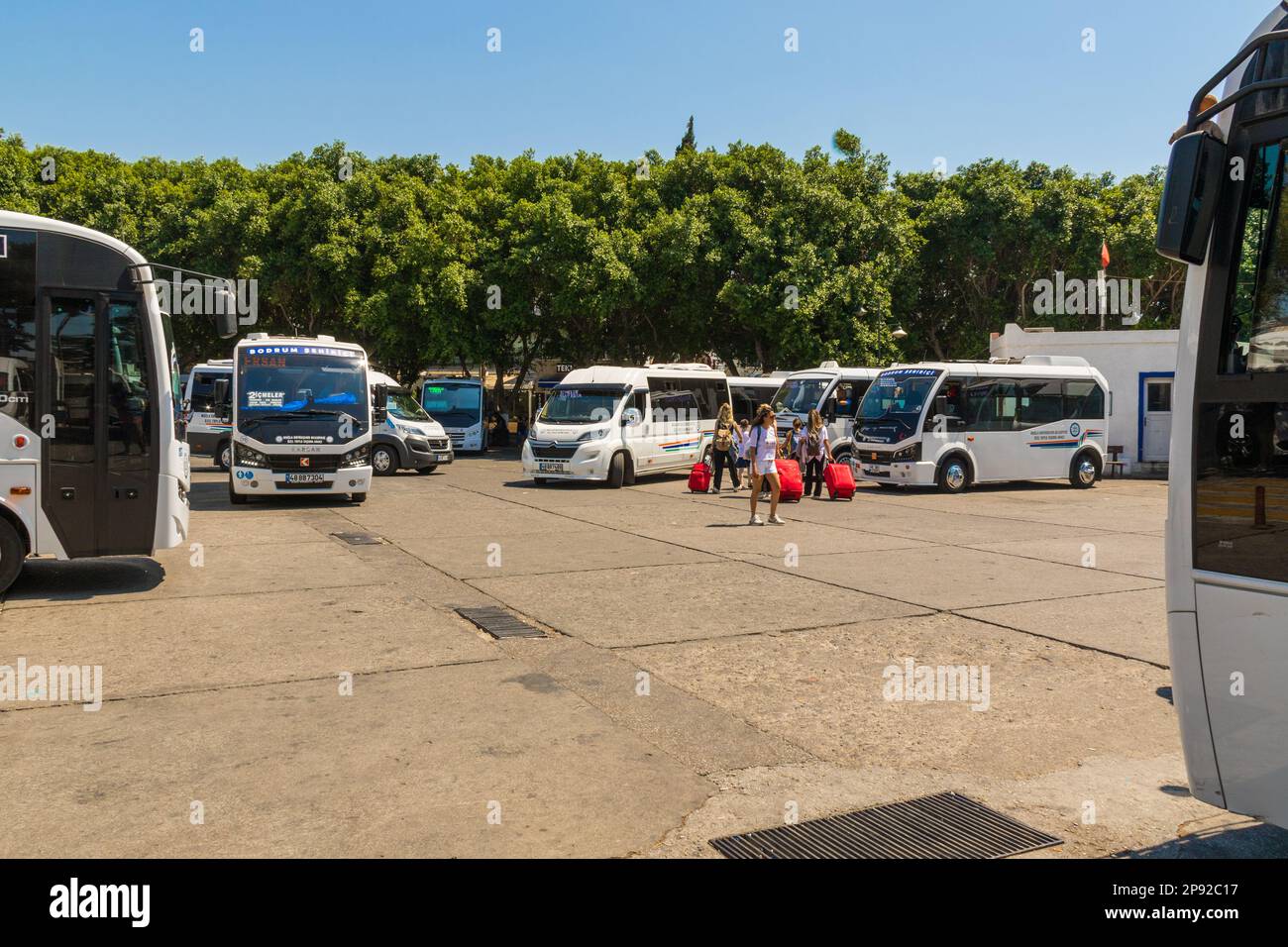 Dolmus-Terminal-Station Bodrum Stockfoto