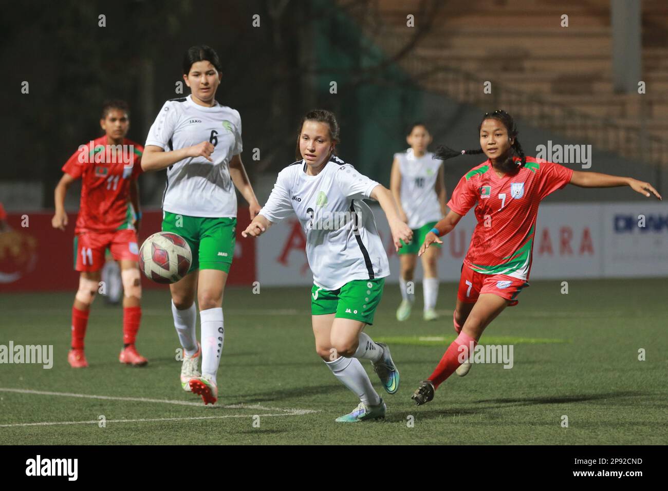Bangladesch unter 20 Jahren die Fußballmannschaft der Frauen hat sich für die nächste Runde der Asien-Pokal-Qualifikatoren-kic des Asiatischen Fußballverbands U-20 qualifiziert Stockfoto