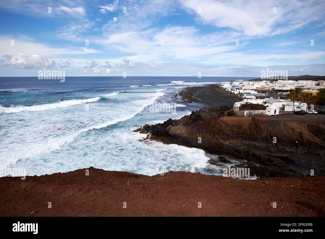 mirador el golfo Aussichtspfad Lanzarote, Kanarische Inseln, Spanien Stockfoto