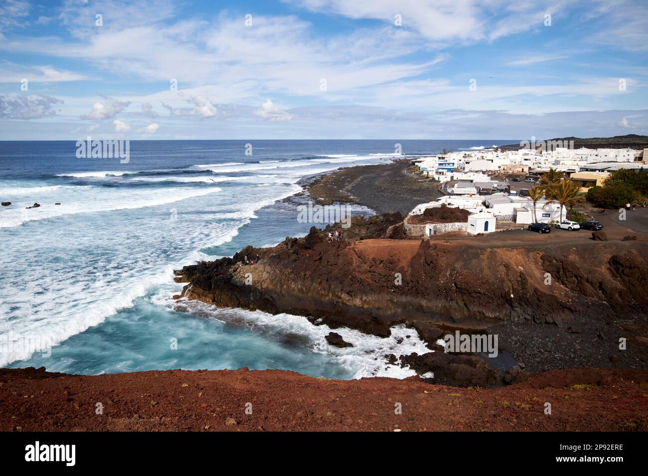 mirador el golfo Aussichtspfad Lanzarote, Kanarische Inseln, Spanien Stockfoto