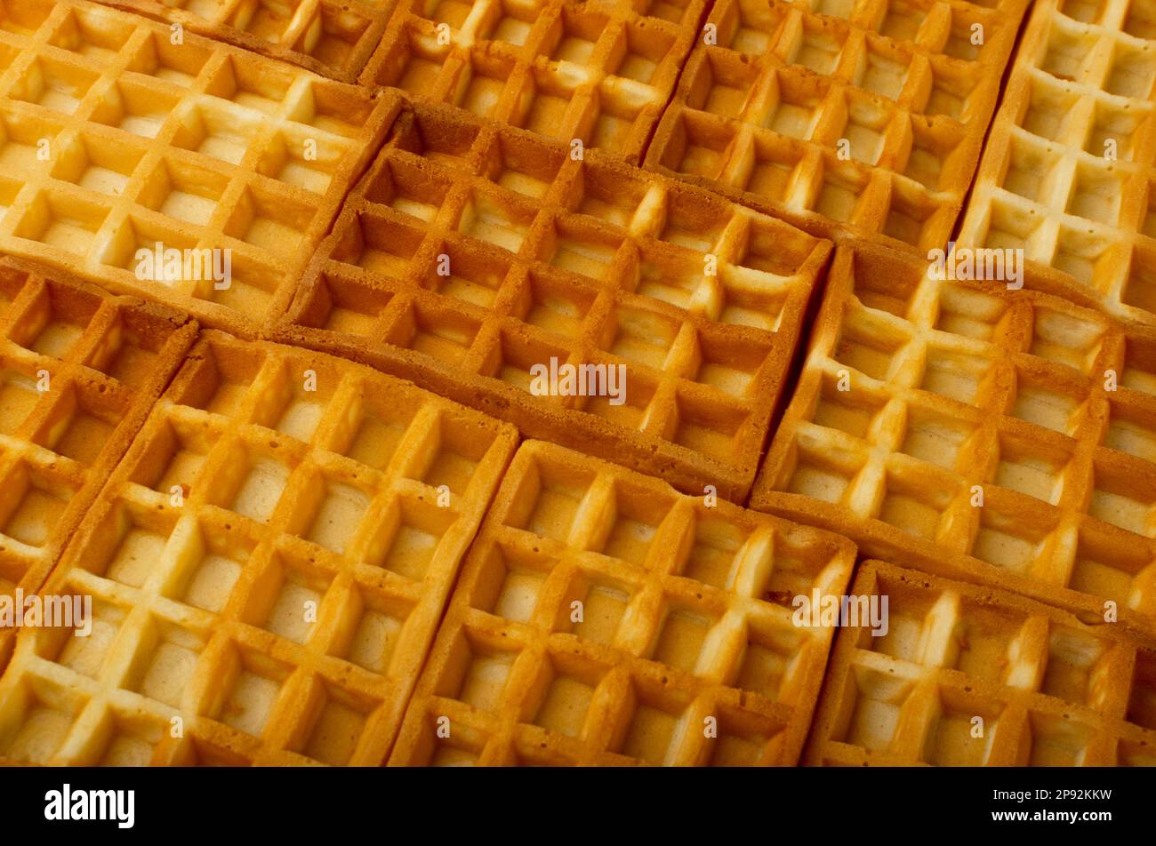 Hintergrund Mit Belgischer Waffelstruktur, Keksmodell Mit Quadratischen ...