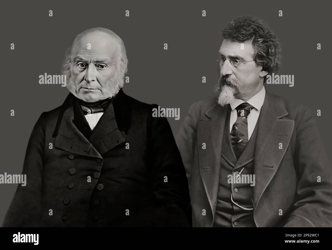 Mathew B. Brady, 1823-1896, amerikanischer Fotograf, Brady Porträtfoto von John Quincy Adams, 6. US-Präsident, digital verändert Stockfoto