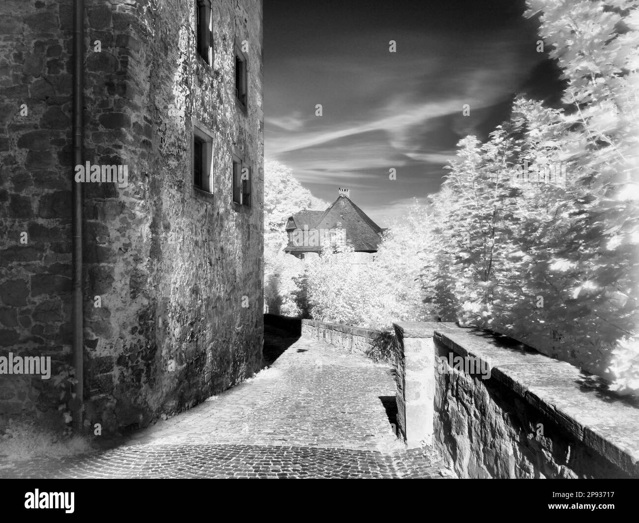 Europa, Deutschland, Hessen, Mittelhessen, Marburg, Stadt Marburg, Grabburg, Nordfassade Stockfoto