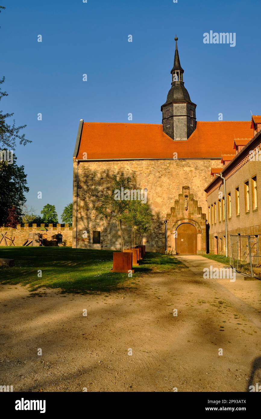 Schloss Goseck zwischen Naumburg und Weißenfels, Naturpark Saale-Unstrut-Triasland, Burgenlandkreis, Sachsen-Anhalt, Deutschland Stockfoto