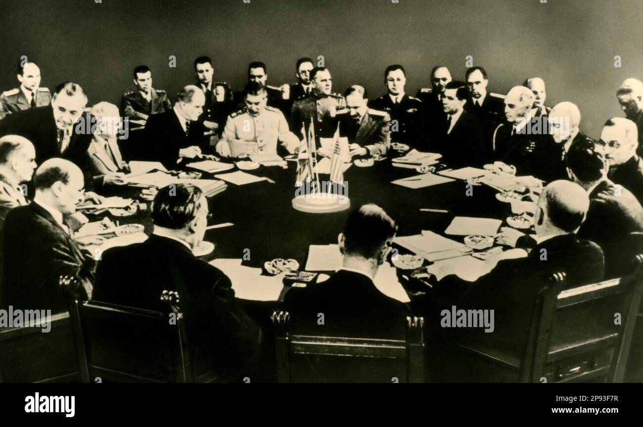 Stalin leitete die sowjetische Delegation auf der Potsdamer Konferenz 1945. Stockfoto