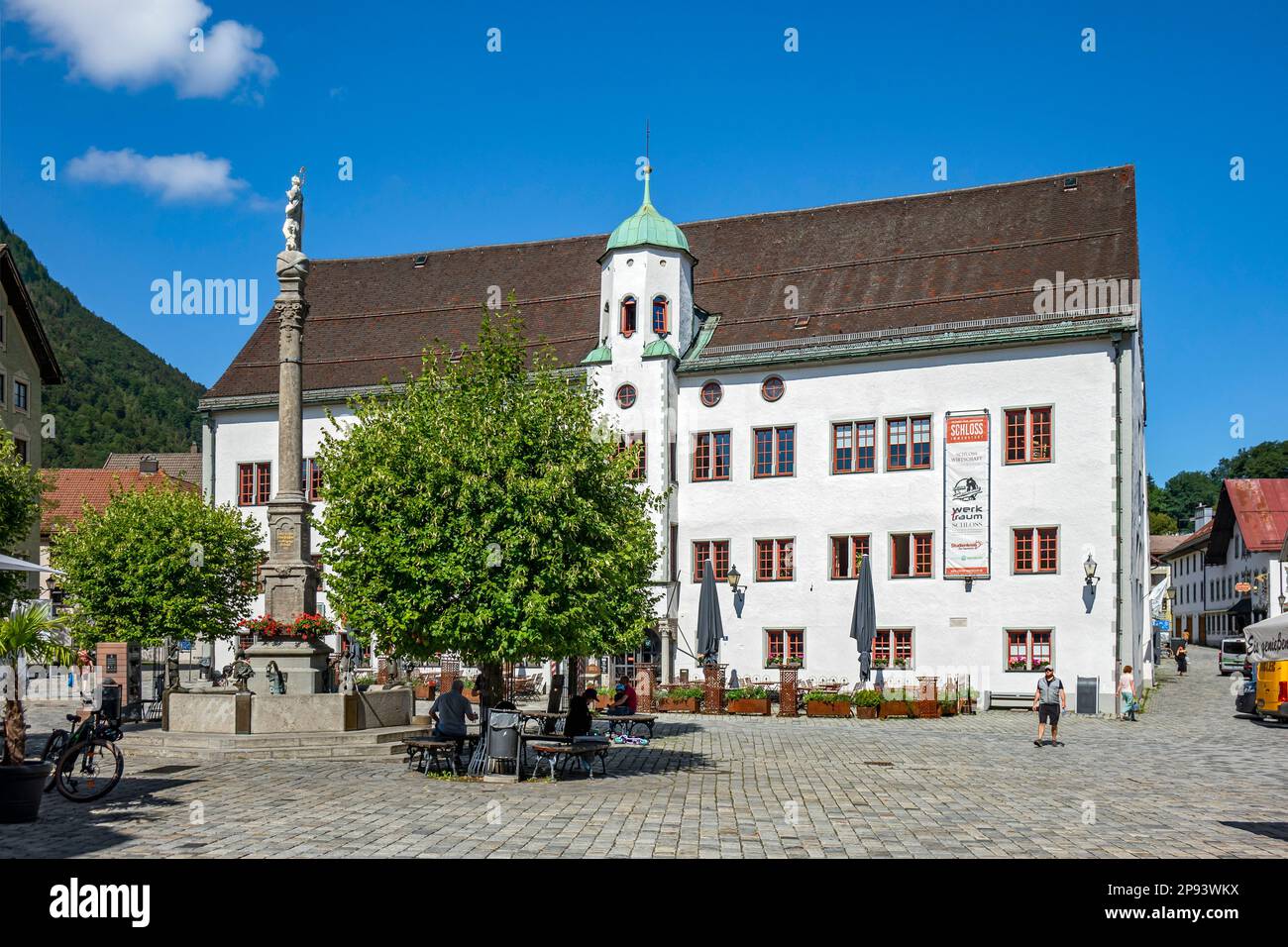 Stadtschloss am Marienplatz von Immenstadt im Allgäu, Bayern, Deutschland Stockfoto