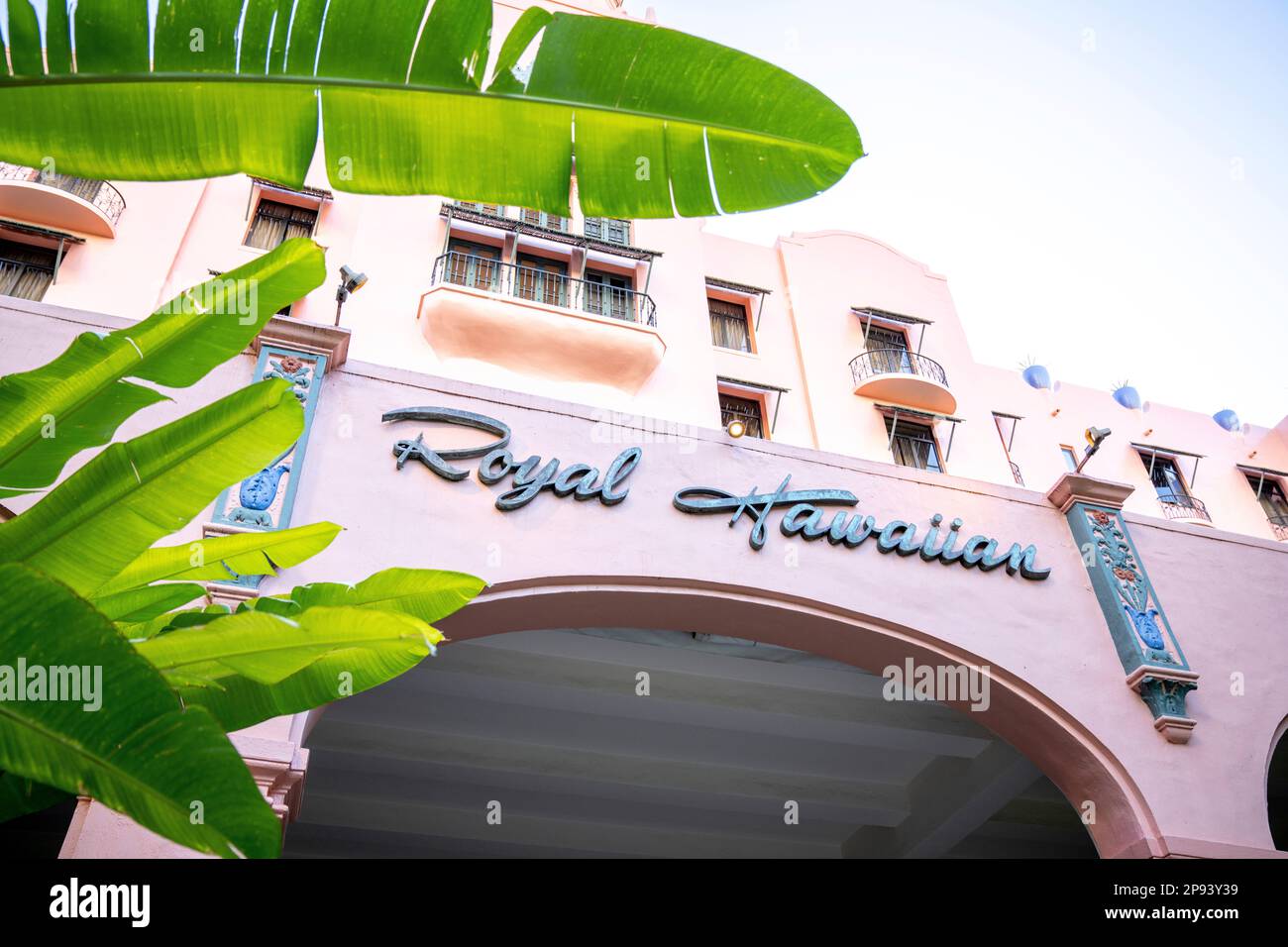 Royal Hawaiian Hotel, Honolulu, Hawaii, USA, Polynesien, Ozeanien Stockfoto