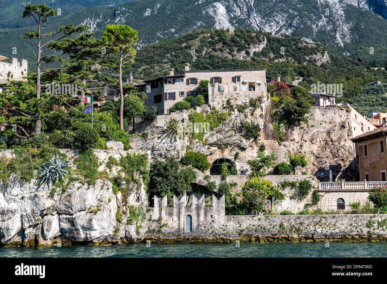 Burg Scaligero, Castello Scaligero, Baujahr 1620, Malcesine, Gardasee, Italien, Europa Stockfoto