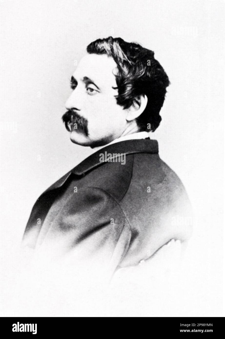 1860 Ca : der amerikanische Komponist UND Pianist LOUIS MOREAU GOTTSCHALK ( 1829 - 1869 ) - COMPOSITORE - OPERA LIRICA - OPERETTA - CLASSICA - CLASSICAL - Pianista - PORTRAIT - RITRATTO - MUSICISTA - MUSICA - Baffi - Schnurrbart ---- - ARCHIVIO GBB Stockfoto