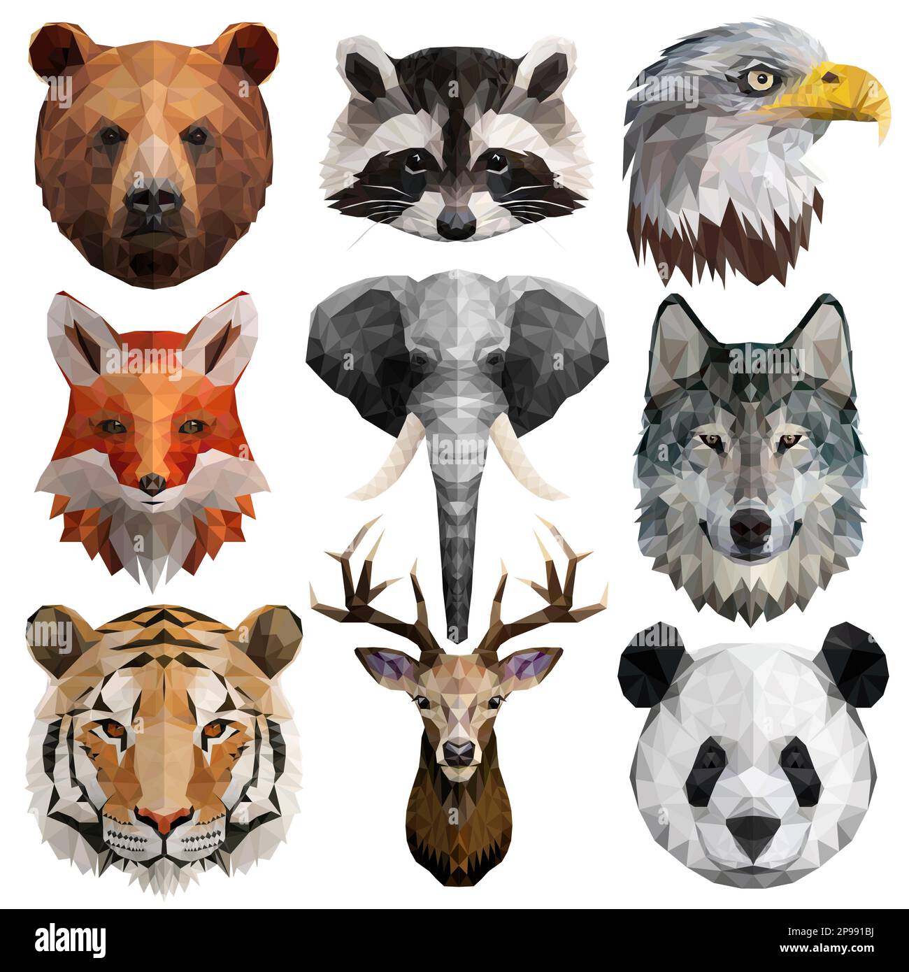 24 lustige Tier Aufkleber mit Bär, Waschbär, Fuchs, Hase, Nashorn