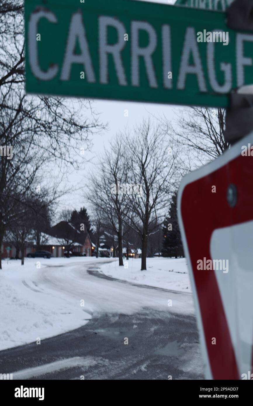 Nachbarschaftsschilder Stockfoto