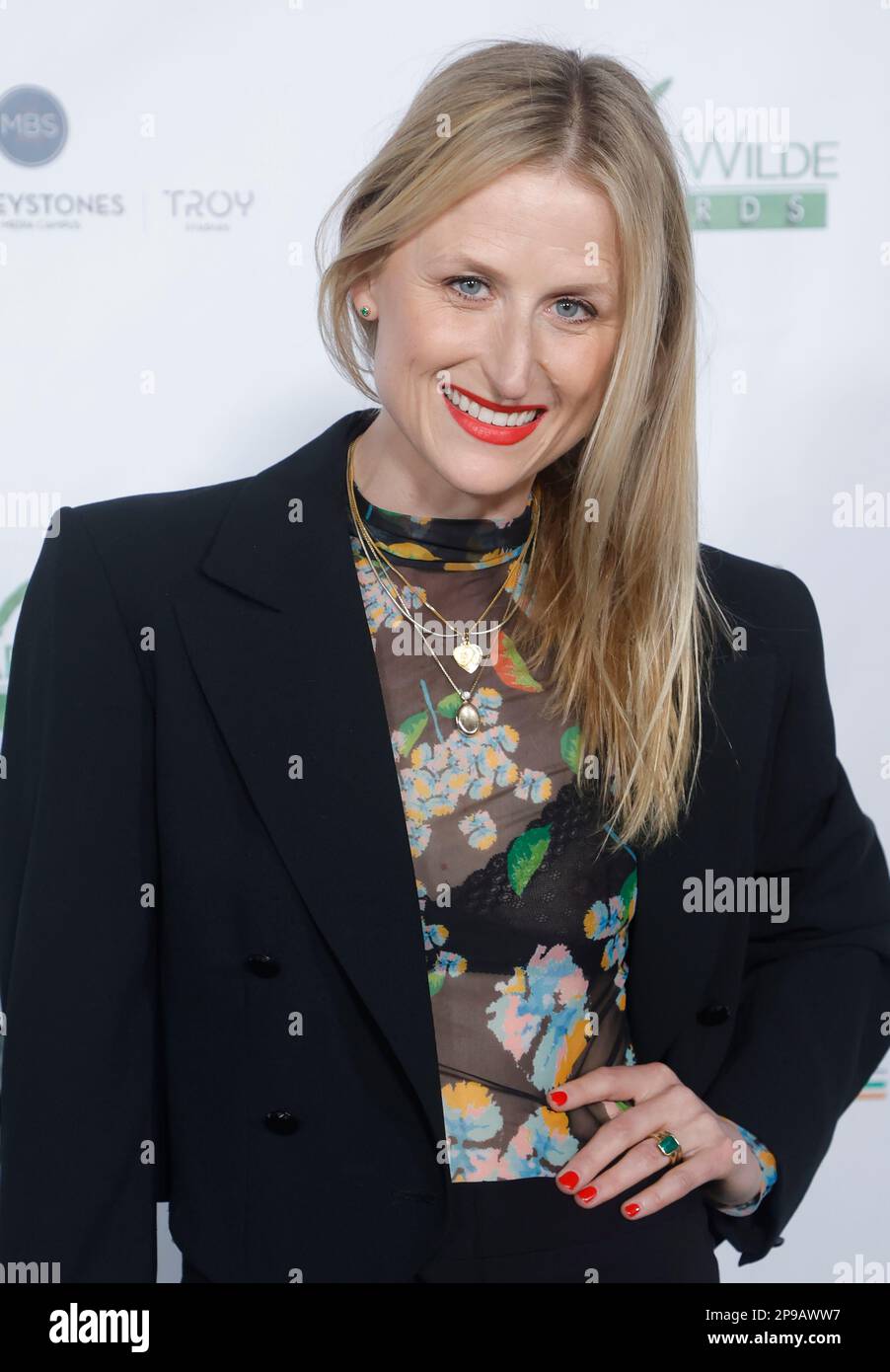 9. März 2023: Santa Monica, Kalifornien Mamie Gummer. Der 17. Oscar Wilde Award der US-Ireland Alliance fand im Bad Robot in Santa Monica statt. Stockfoto