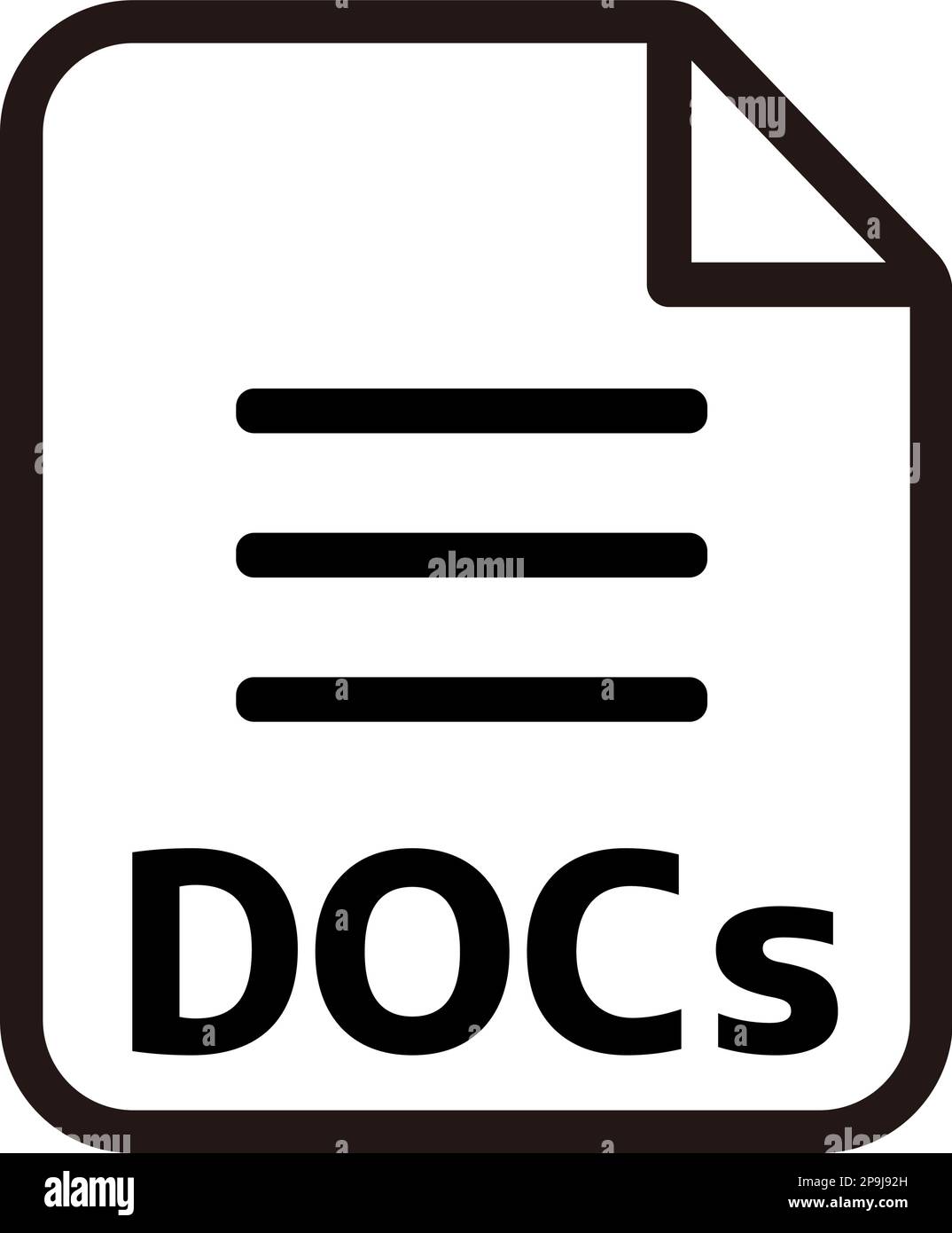 Abbildung des Vektorsymbols für verschiedene Dateitypen | Dokumente, Dokument Stock Vektor