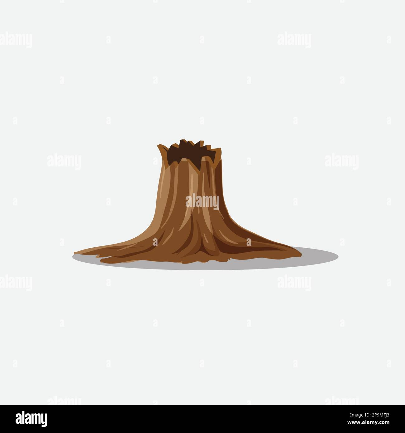 Baumholz-Vektorkunst auf Weiß Stock Vektor