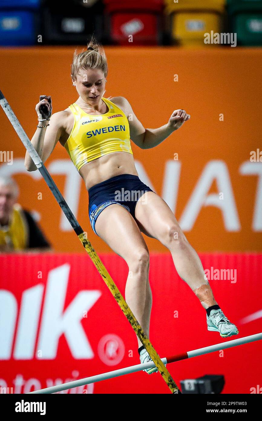 Istanbul, Türkei, 4. März 2023. Michaela Meijer aus Schweden nimmt an der Europameisterschaft der Leichtathletik 2023 - Tag 2 in der Atakoy Arena in Istanbul, Türkei, im Pole Vault Women Final Teil. 4. März 2023. Kredit: Nikola Krstic/Alamy Stockfoto