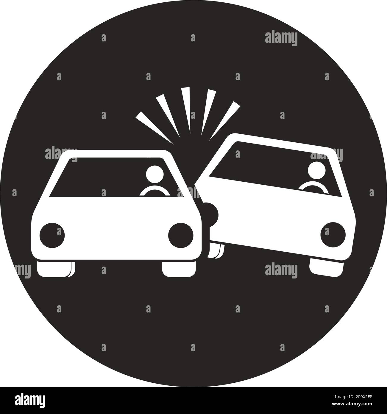„Crash Cars“-Symbol Vektorsymbol-Design Stock Vektor
