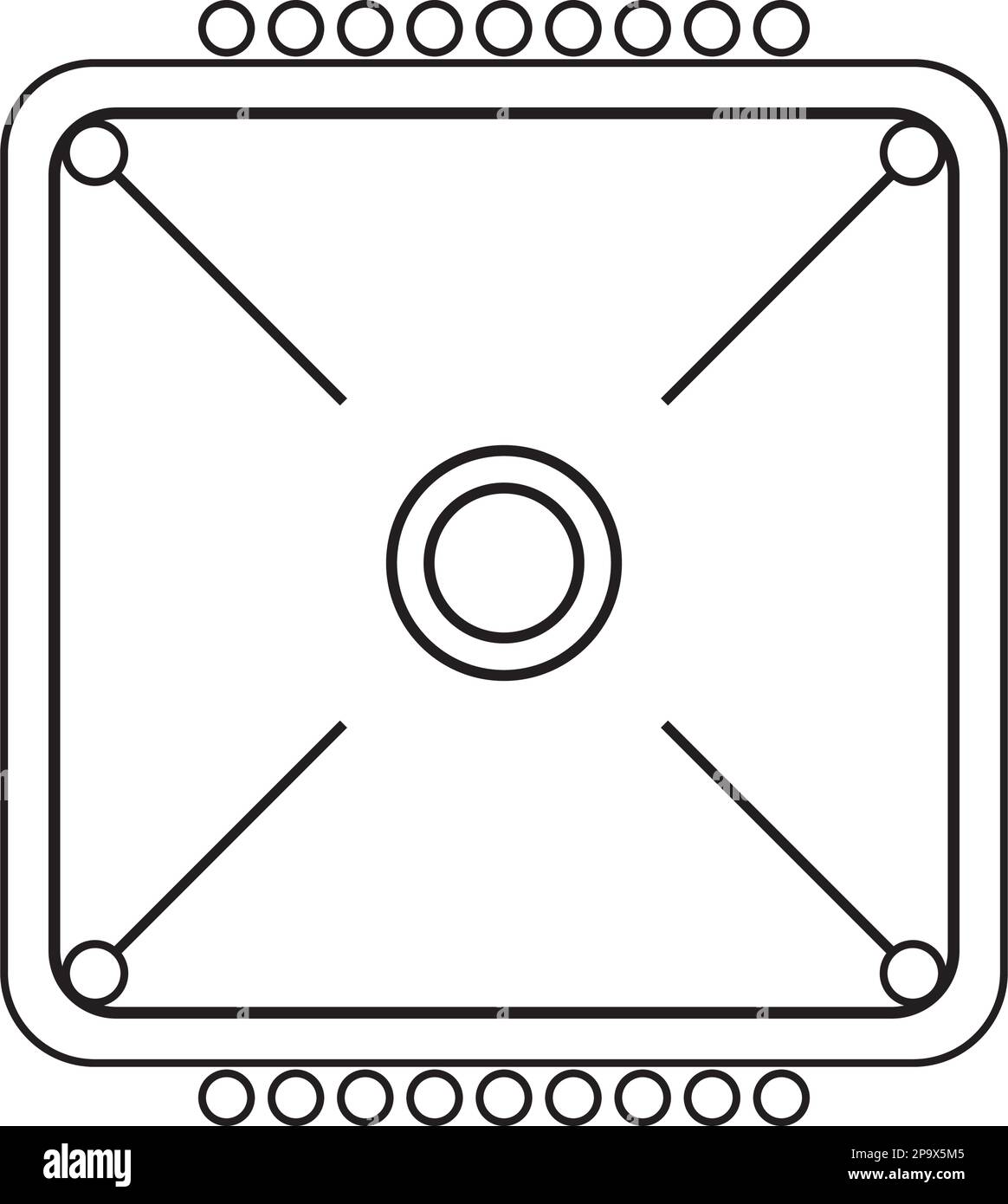 carrom Table Symbol Vektordarstellung Symboldesign Stock Vektor