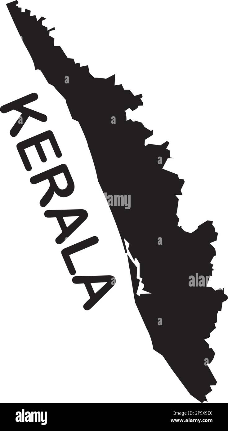 KARTE DES Bundesstaates INDIEN oder KERALA Icon.Vektordarstellung Symboldesign Stock Vektor