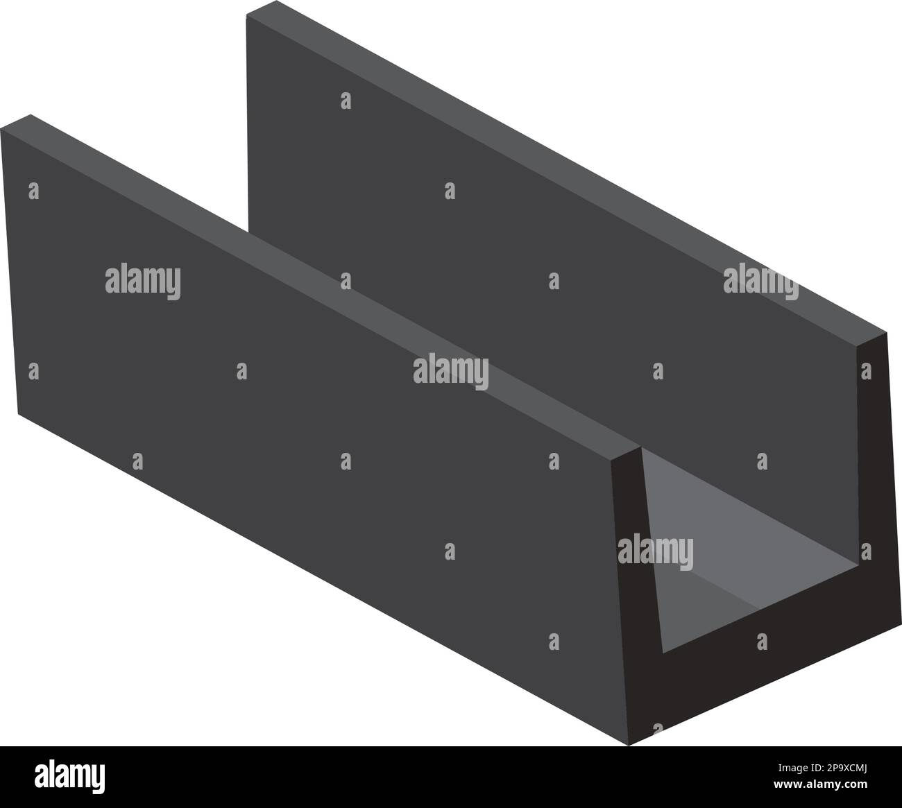 Metallurgischer Stahlstrahl, Symbolsymbol Vektor, Abbildung Stock Vektor