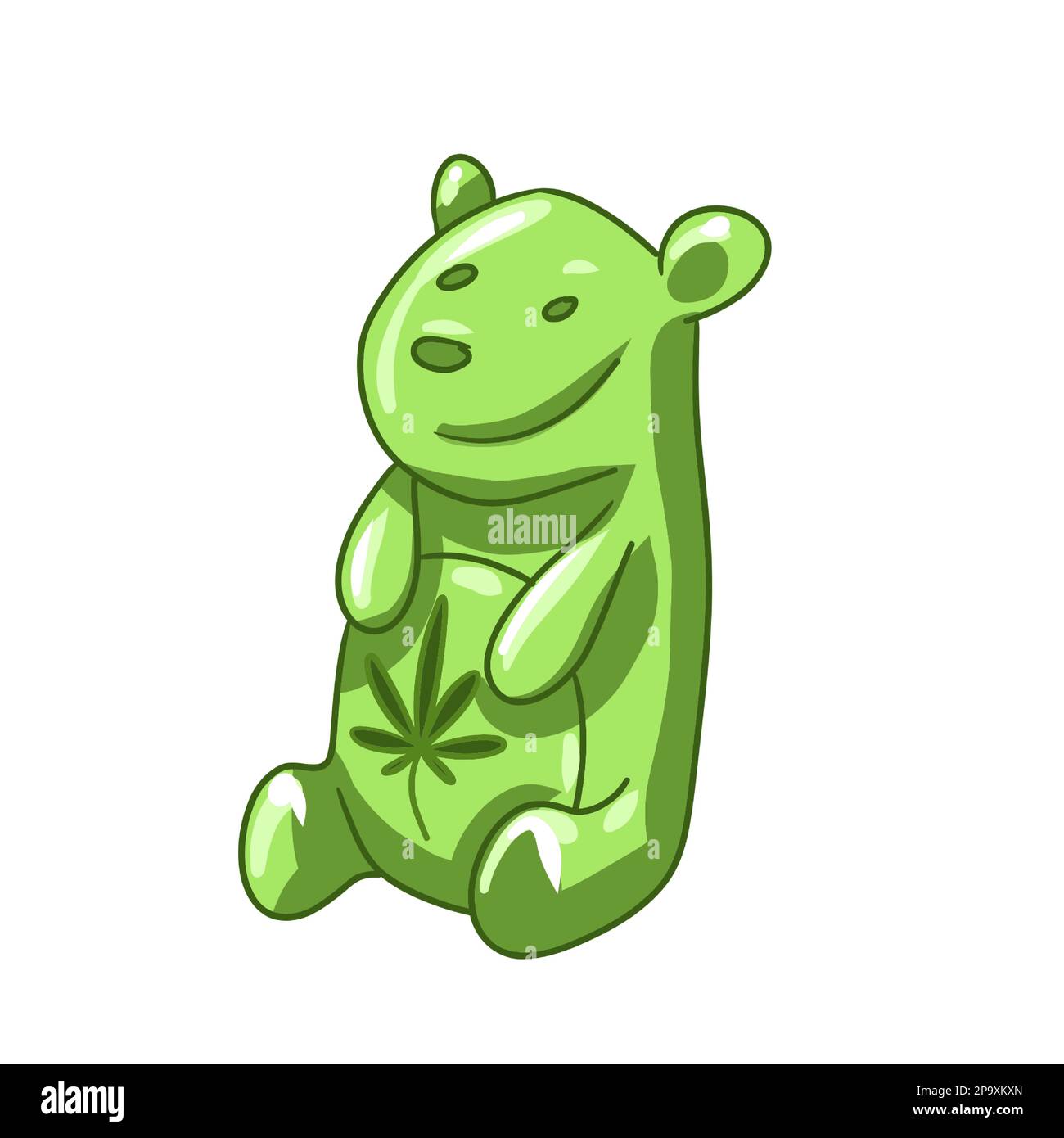 Beutel mit Marmelade und Cannabis. Marmeladen-Vektorbären Stock Vektor