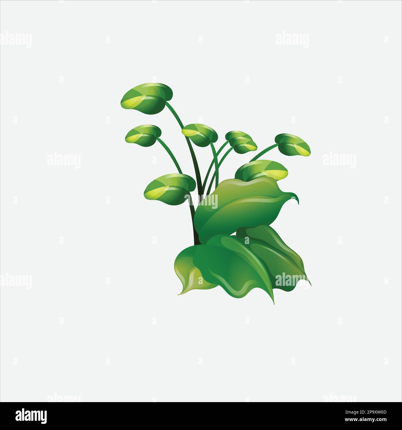 Pflanzen Baum- und Blumenvektorkunst Stock Vektor