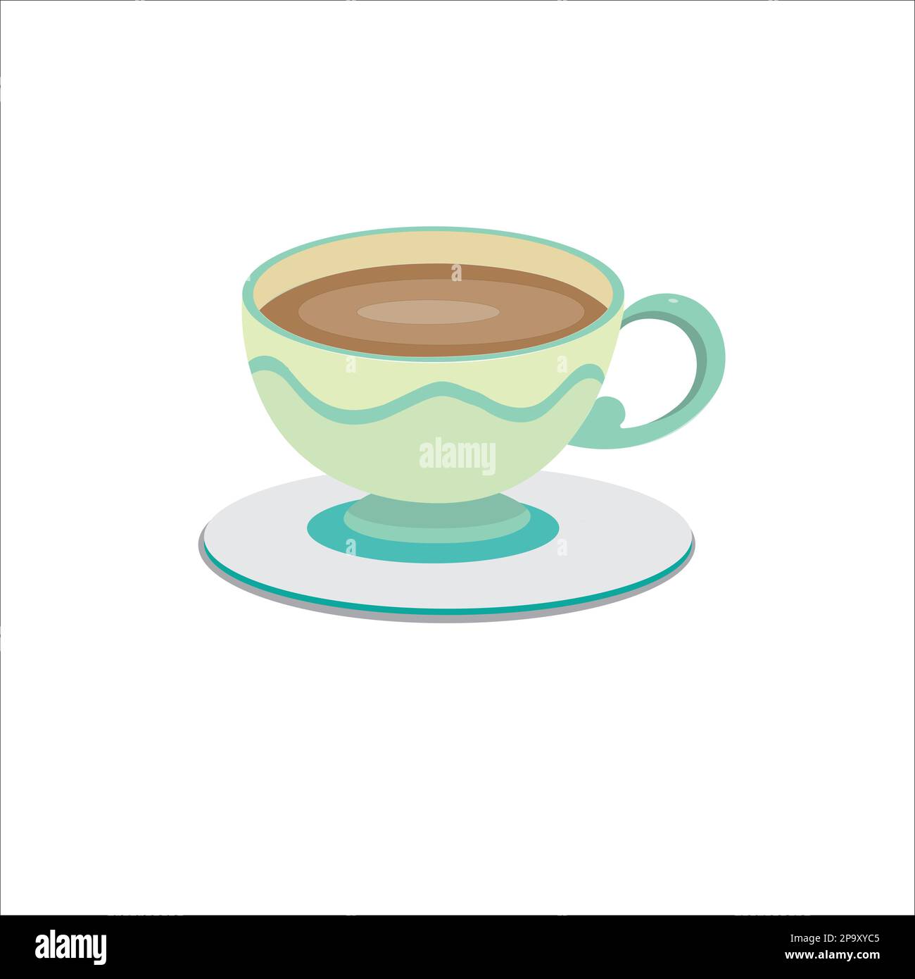 Realistisch weiße Kaffee- und Teetasse mit Rauchisolierung auf transparentem Hintergrund. Stock Vektor