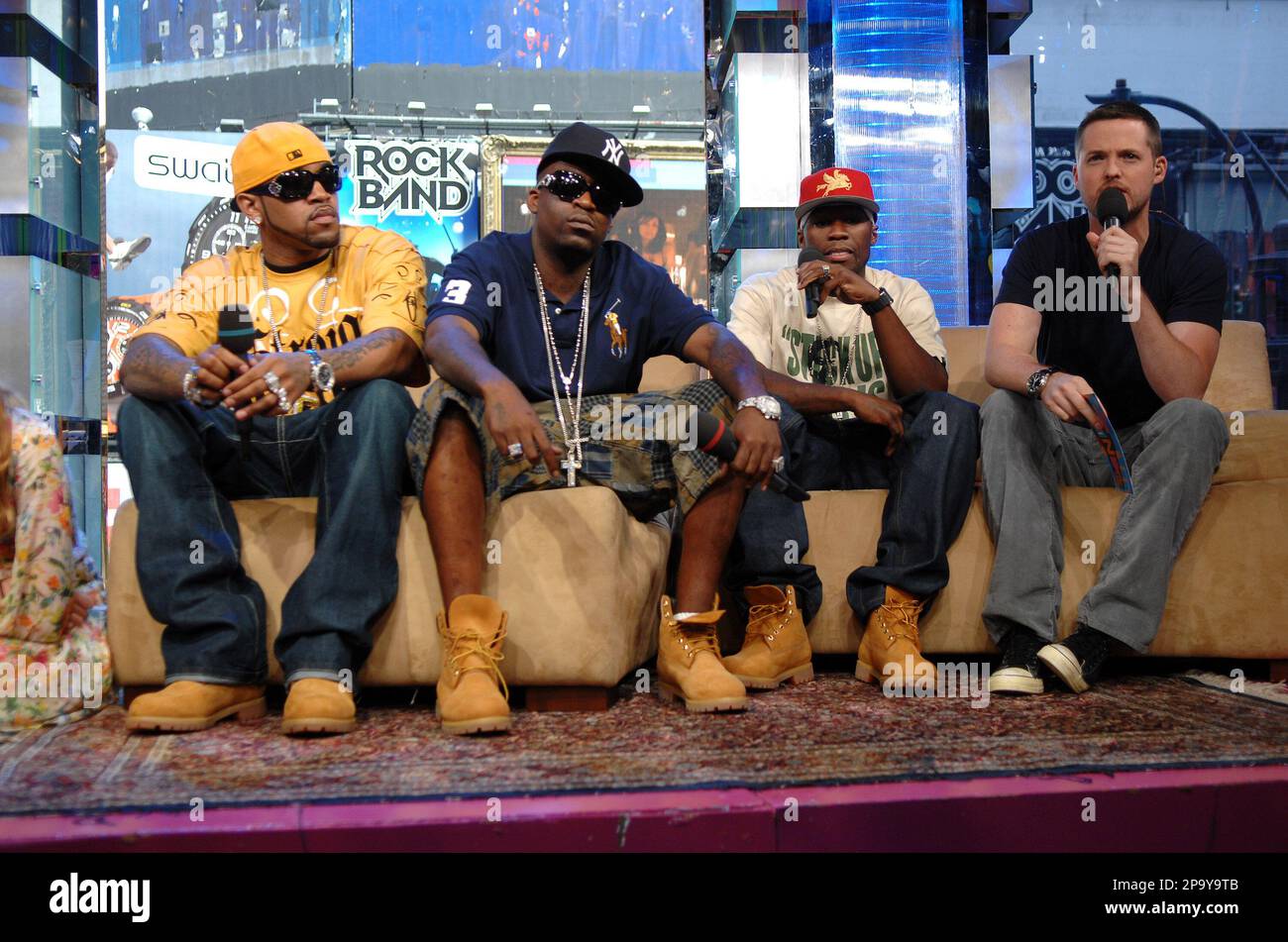 50 Cent, Young Buck, Kidd Kidd, Rapper Tony Yayo und Lloyd Banks von G Unit  besucht das iHeartRadio Music Festival in Las Vegas Stockfotografie - Alamy