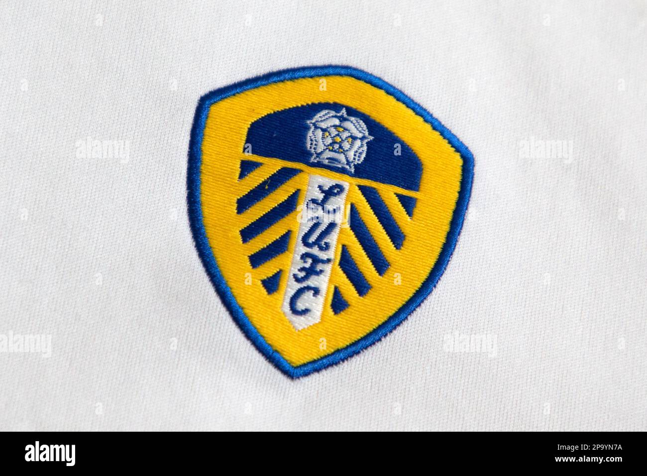 Leeds United Club Emblem 1999 – Anwesend Stockfoto